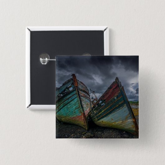 Alte Fischerboote Button (Vorne & Hinten)