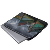 Alte Fischerboote Laptopschutzhülle (Vorne Knopf)