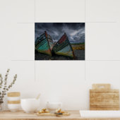 Alte Fischerboote Poster (Küche)