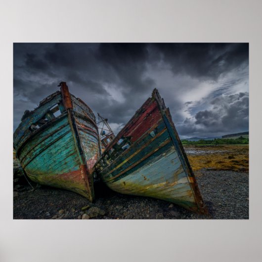 Alte Fischerboote Poster (Vorne)