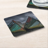 Alte Fischerboote Rechteckiger Pappuntersetzer (angewinkelt)