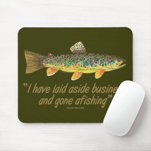Alte Fischereiwörter Mousepad (Mit Mouse)