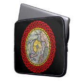 Alte flache Erdkarte - keltischer Entwurf, Rot - 3 Laptopschutzhülle (Vorderseite Links)