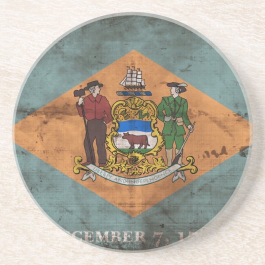 alte Flagge Delaware; Getränkeuntersetzer (Vorne)
