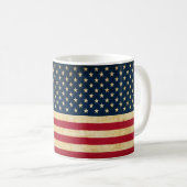 Alte Flagge der USA Kaffeetasse (VorderseiteRechts)
