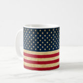 Alte Flagge der USA Kaffeetasse (Vorderseite Links)