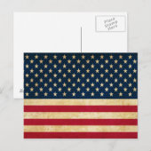 Alte Flagge der USA Postkarte (Vorne/Hinten)