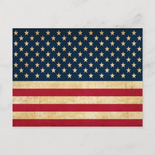 Alte Flagge der USA Postkarte