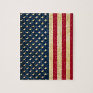 Alte Flagge der USA Puzzle