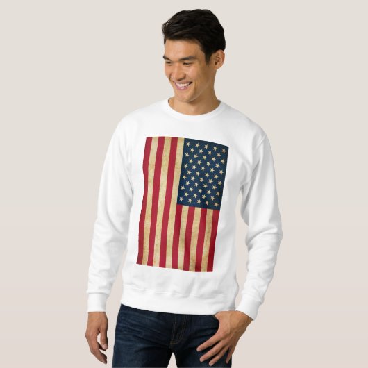 Alte Flagge der USA Sweatshirt (Vorne ganz)