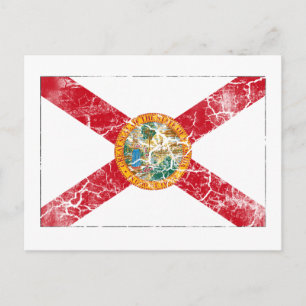 Alte Flagge des Bundesstaates Florida Postkarte
