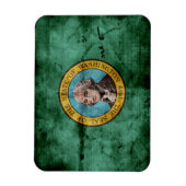 Alte Flagge in Washington Magnet (Vertikal)