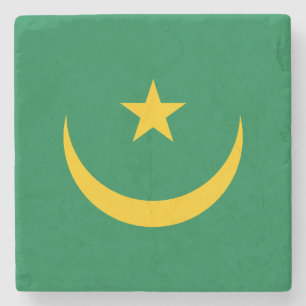 Alte Flagge Mauretaniens Steinuntersetzer