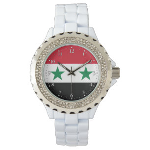 Alte Flagge Syriens Armbanduhr