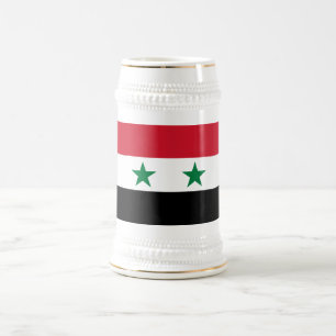 Alte Flagge Syriens Bierglas