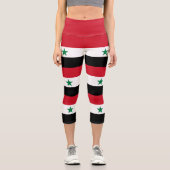 Alte Flagge Syriens Capri Leggings (Vorderseite)