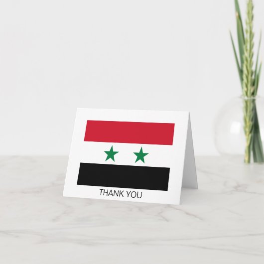 Alte Flagge Syriens Dankeskarte (Vorderseite)