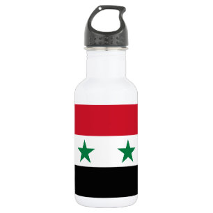 Alte Flagge Syriens Edelstahlflasche