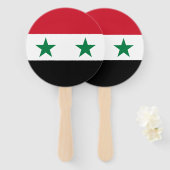 Alte Flagge Syriens Fächer (Vorne und Hinten)