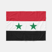 Alte Flagge Syriens Fleecedecke (Vorderseite (Horizontal))