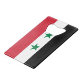 Alte Flagge Syriens Geldbeutel Flaschenöffner (Vorderseite Schrägansicht)