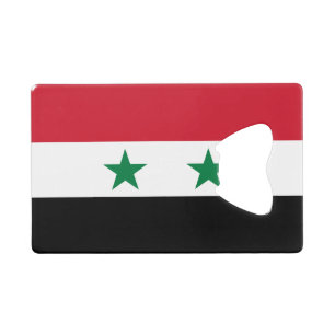 Alte Flagge Syriens Geldbeutel Flaschenöffner