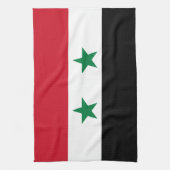 Alte Flagge Syriens Geschirrtuch (Vertikal)