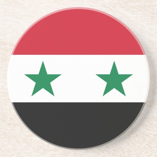 Alte Flagge Syriens Getränkeuntersetzer (Vorne)