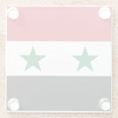 Alte Flagge Syriens Glasuntersetzer (Rückseite)