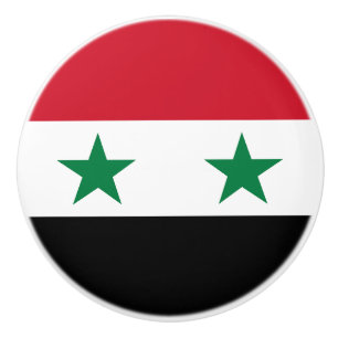 Alte Flagge Syriens Keramikknauf