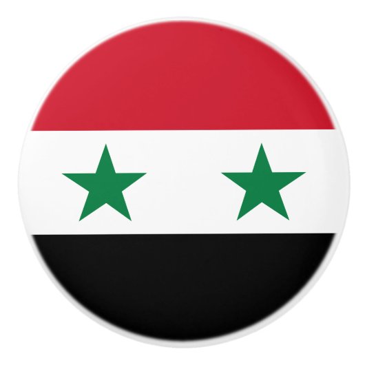 Alte Flagge Syriens Keramikknauf (Vorderseite)