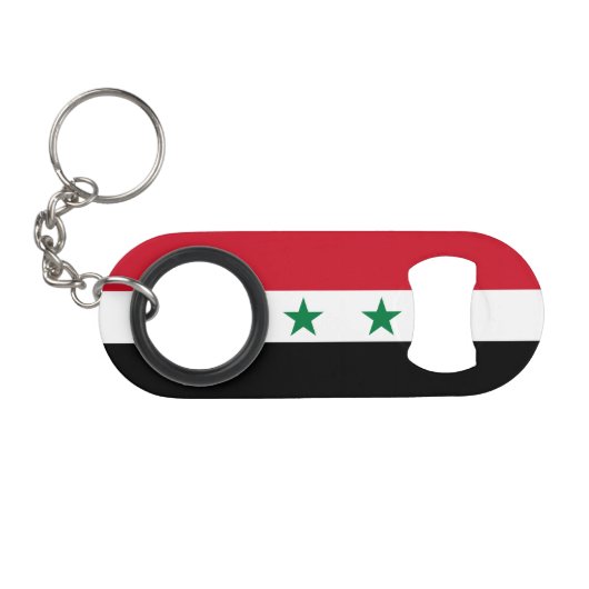 Alte Flagge Syriens Mini Flaschenöffner (Vorderseite (Horizontal))