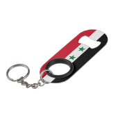 Alte Flagge Syriens Mini Flaschenöffner (Vorderseite Schrägansicht)