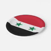 Alte Flagge Syriens Pappteller (Schrägansicht)