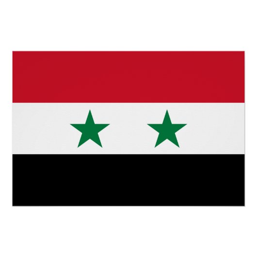 Alte Flagge Syriens Poster (Vorderseite)