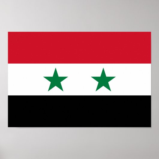 Alte Flagge Syriens Poster (Vorne)