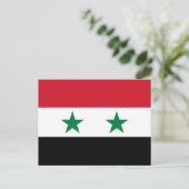 Alte Flagge Syriens Postkarte (Stehend Vorderseite)