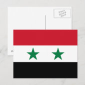 Alte Flagge Syriens Postkarte (Vorne/Hinten)