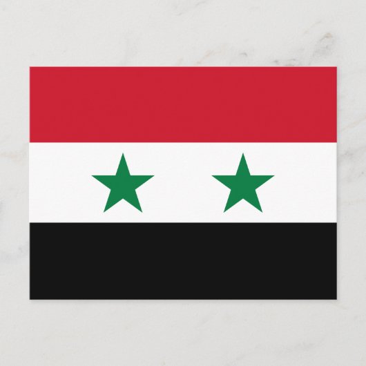 Alte Flagge Syriens Postkarte (Vorderseite)