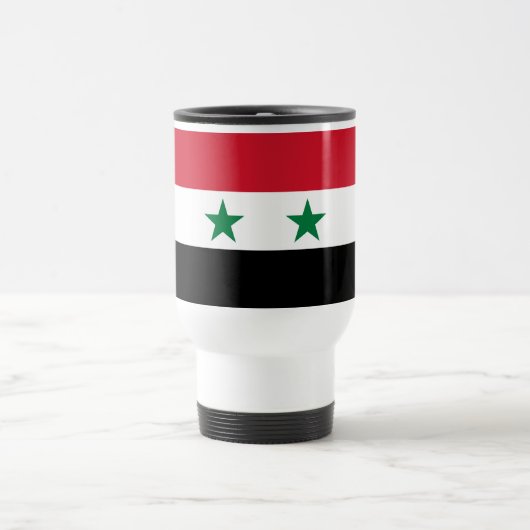 Alte Flagge Syriens Reisebecher (Mittel)