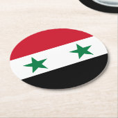 Alte Flagge Syriens Runder Pappuntersetzer (Angewinkelt)