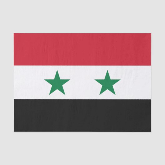Alte Flagge Syriens Seidenpapier (Vorderseite)