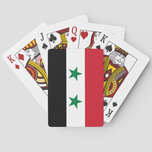 Alte Flagge Syriens Spielkarten (Rückseite)