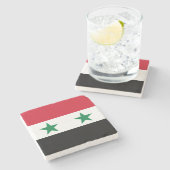 Alte Flagge Syriens Steinuntersetzer (Seitenansicht)