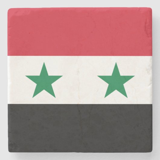 Alte Flagge Syriens Steinuntersetzer (Vorderseite)