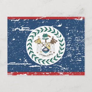 Alte Flagge von Belize Postkarte