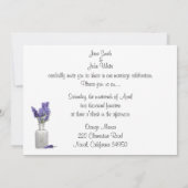 Alte Flasche Lavendel Einladung Hochzeit (Rückseite)