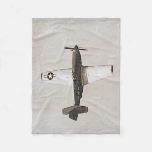 Alte Fleece-Decke der Kämpfer-Flugzeug-B&W Fleecedecke (Vorderseite)