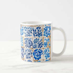 alte Fliese PO Portugals blauer Dekoration Kaffeetasse