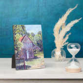 Alte Florida Barn Rustikale Acrylmalerei Fotoplatte (Seite)